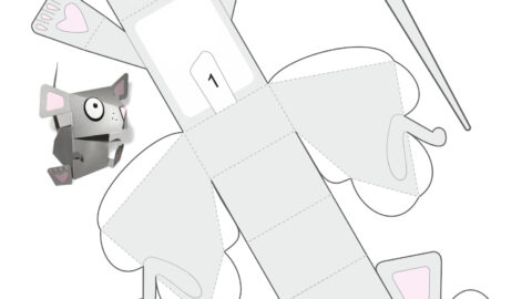 Mouse papercraft template