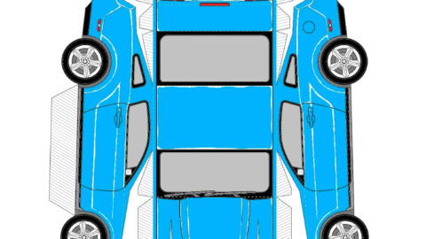 Ford Mustang papercraft template