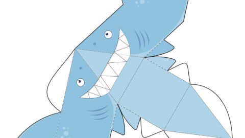 Shark papercraft template